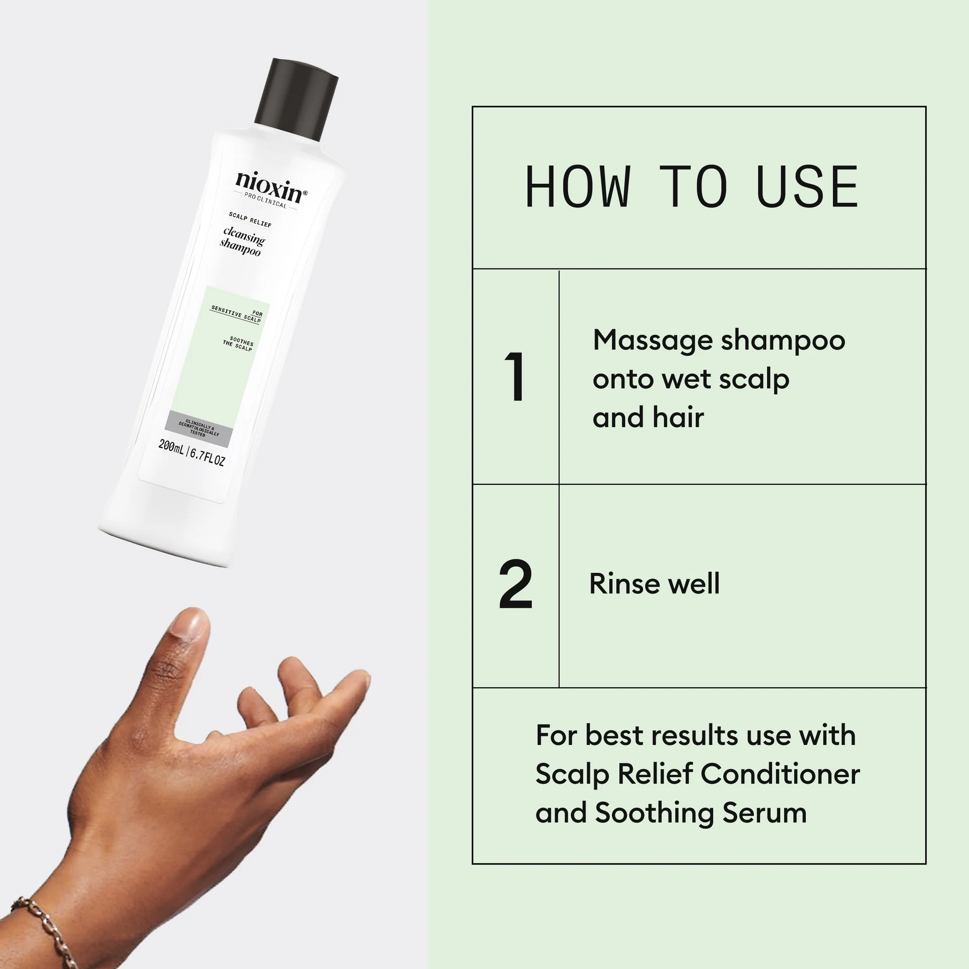 Nioxin - Shampoing pour cuir chevelu sensible Scalp Relief 200ml – Image 2