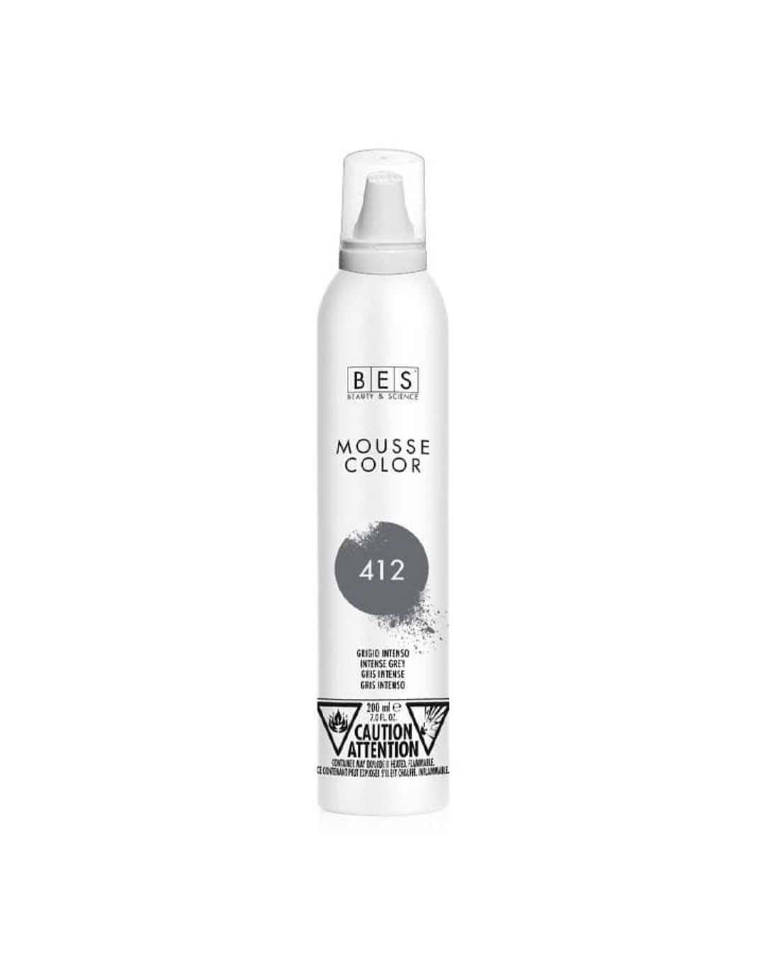 BES - Mousse Color 412 Gris intense 200ml