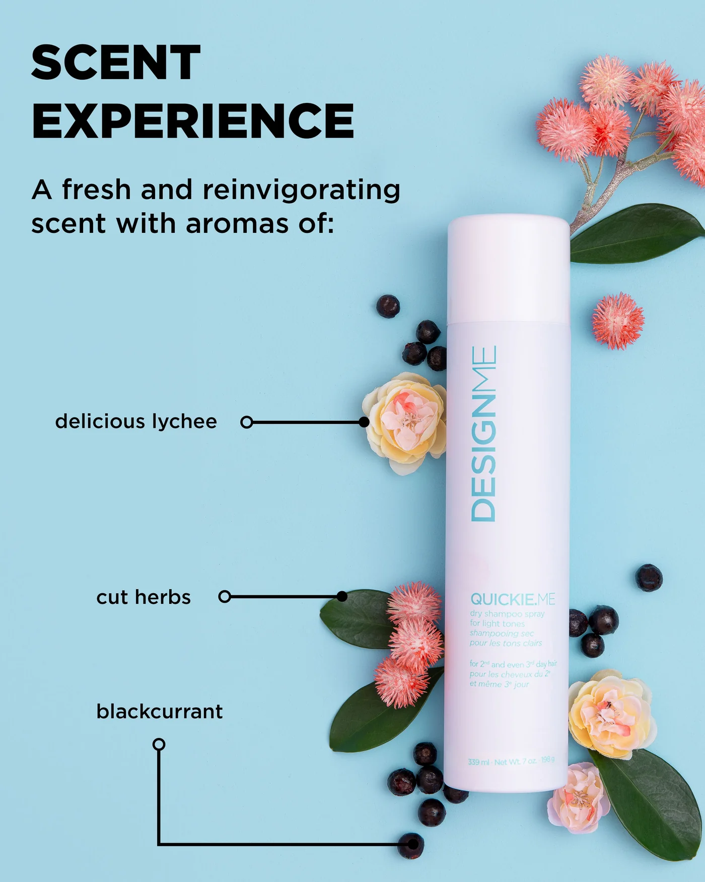 Design Me - Shampoing sec tons clairs Quickie me 339ml – Image 4