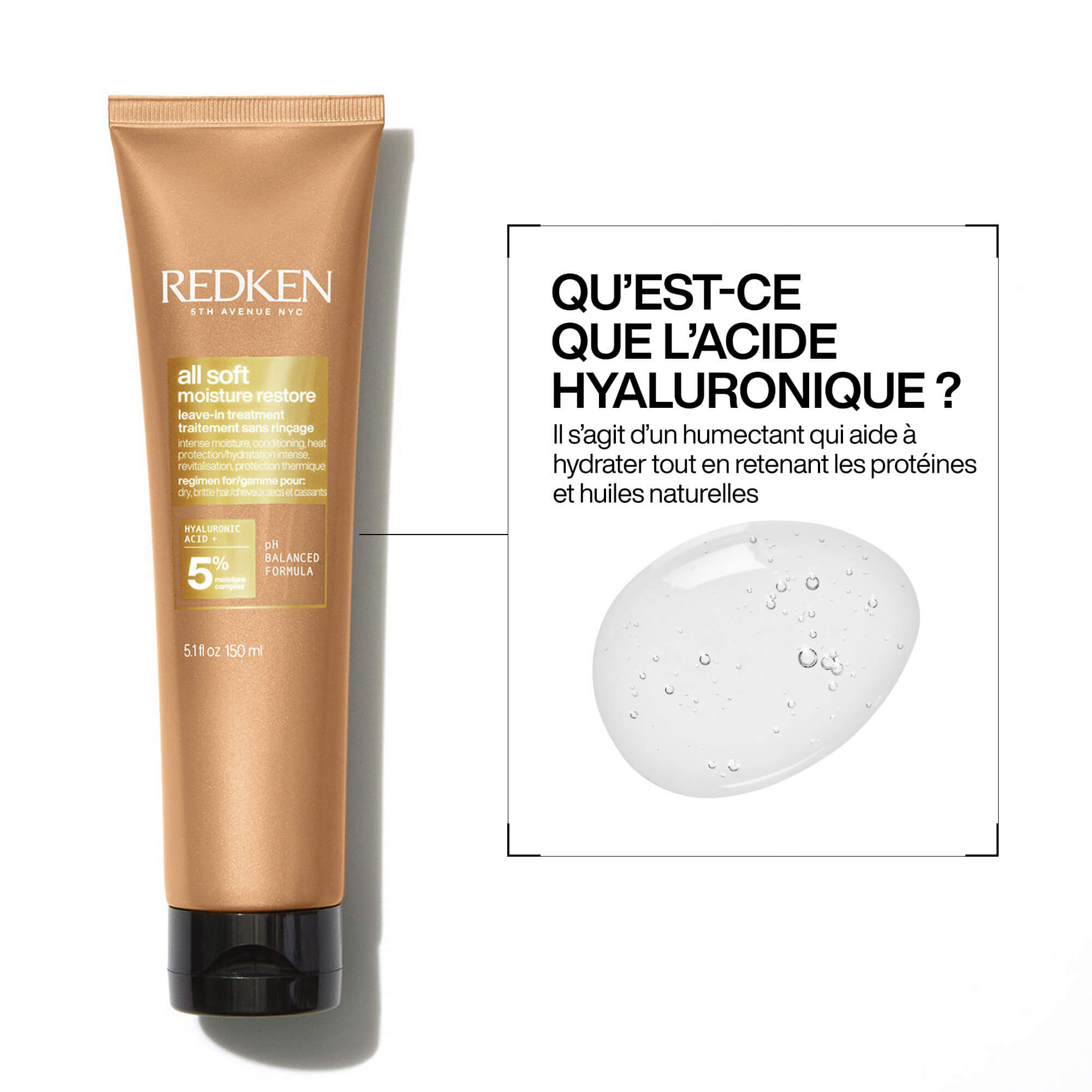 Redken - Traitement sans rinçage Moisture Restore All Soft 150ml – Image 4