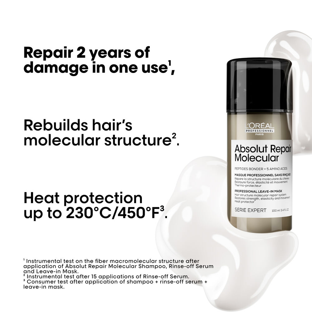 L'Oréal Professionnel - Masque sans-rinçage Absolut Repair Molecular 100ml – Image 2