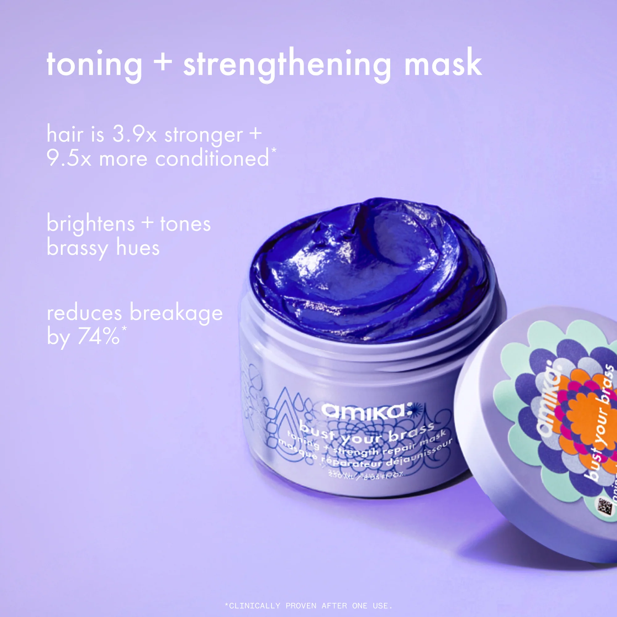 Amika - Masque réparateur intense Bust Your Brass 250ml – Image 3