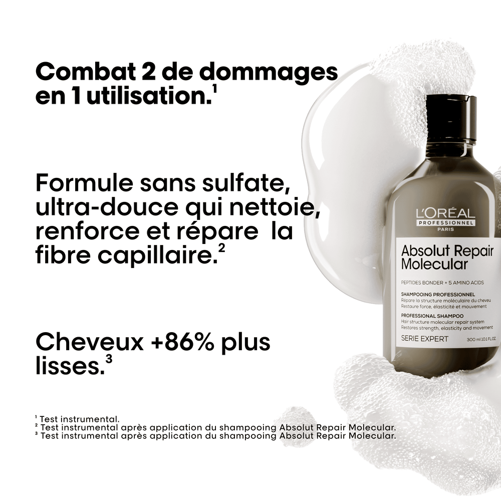 L'Oréal Professionnel - Shampoing en pochette Absolut Repair Molecular 500 ml – Image 3