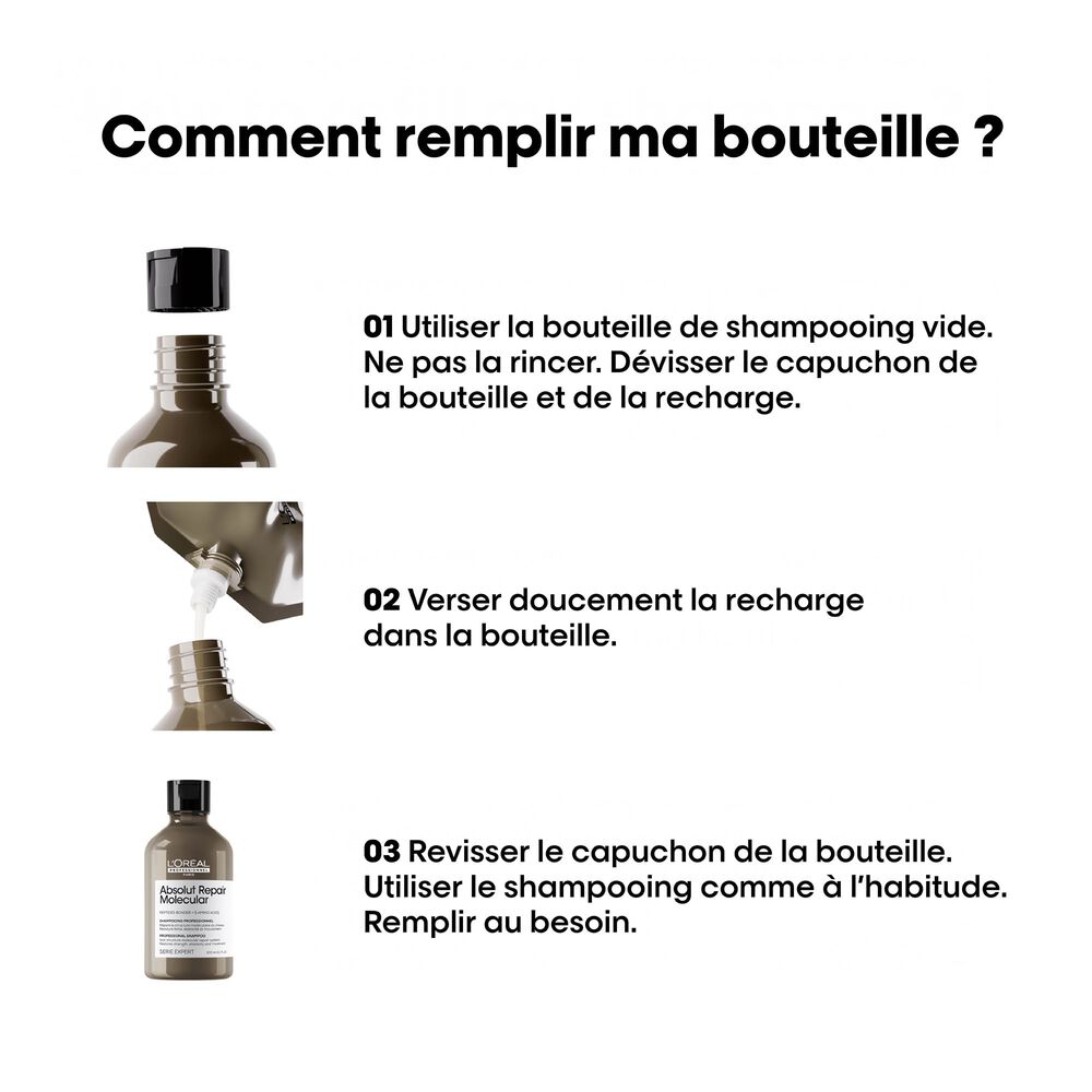 L'Oréal Professionnel - Shampoing en pochette Absolut Repair Molecular 500 ml – Image 6