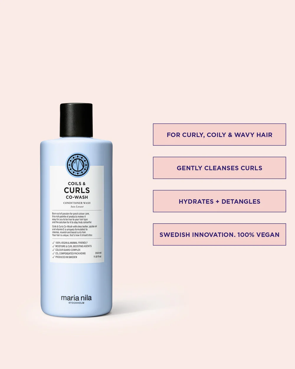 Maria Nila - Revitalisant lavant Coils and Curl Co-Wash 350ml – Image 3