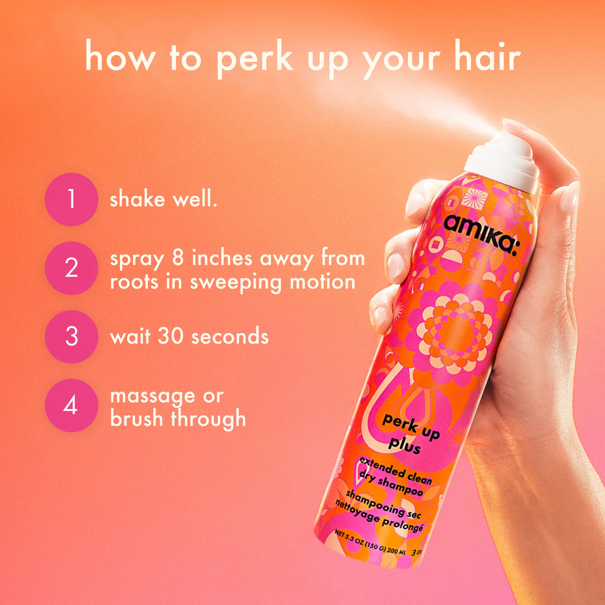 Amika - Shampoing Sec Perk Up Plus Jumbo 339ml – Image 7