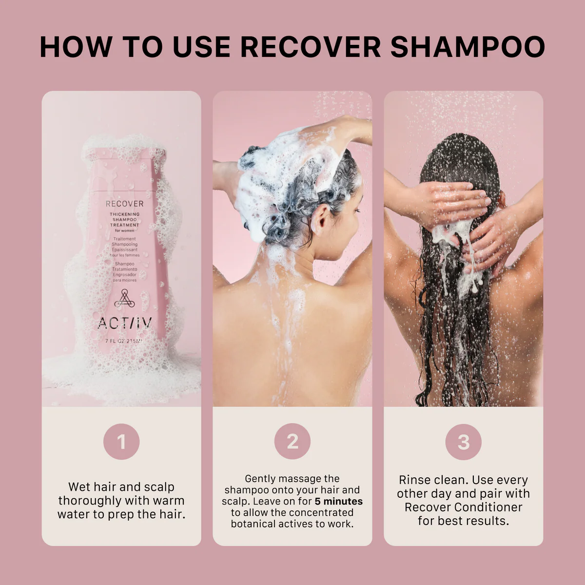 Actiiv - Shampoing Recover Pour Femme 215ml – Image 3