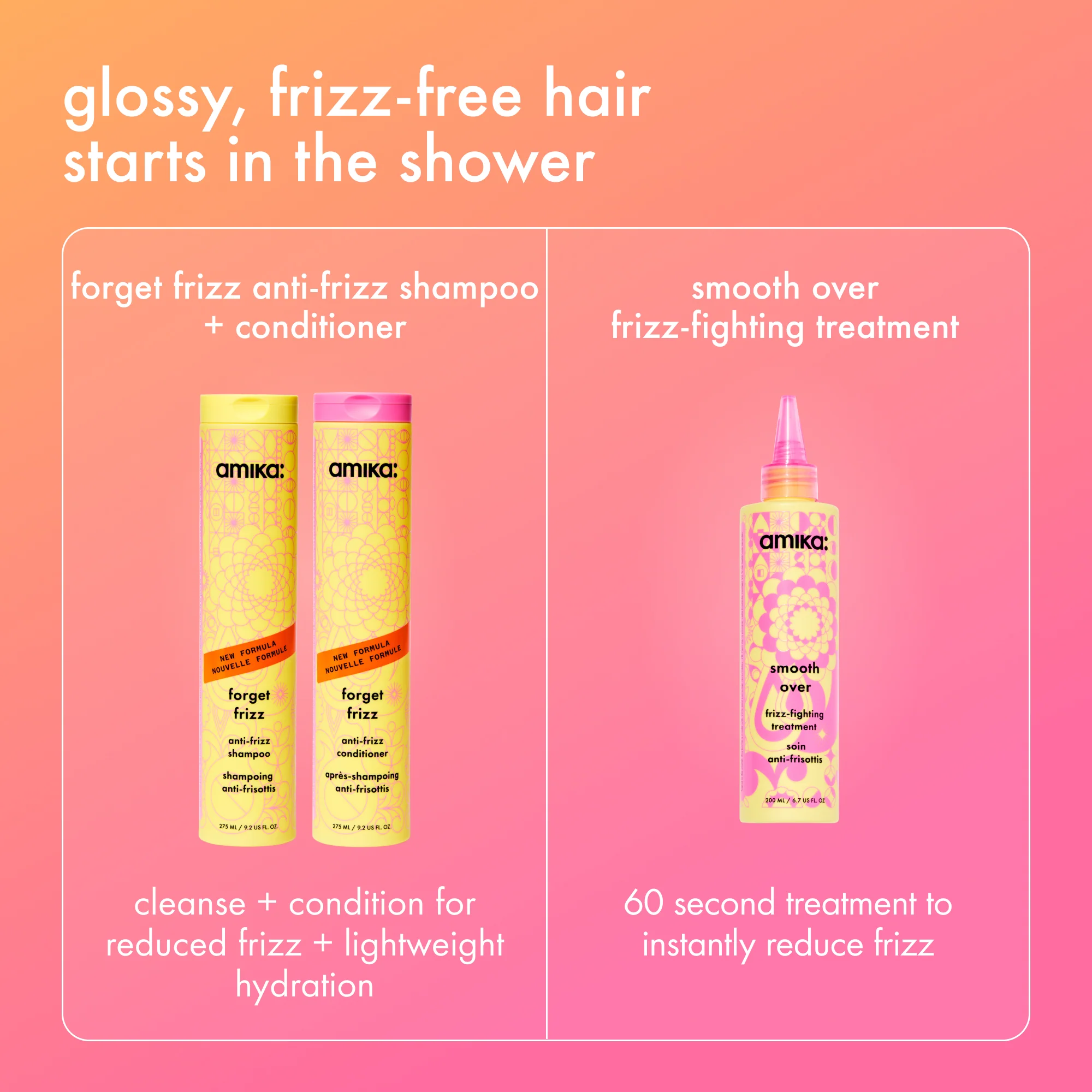 Amika - Shampoing Anti-Frisottis Forget Frizz 1L – Image 6