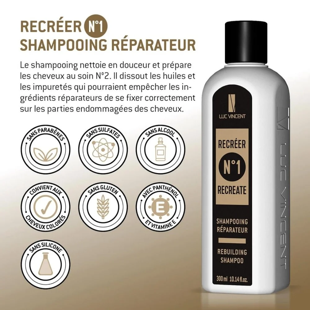 Luc Vincent - Shampoing Recréer No.1 300ml – Image 2