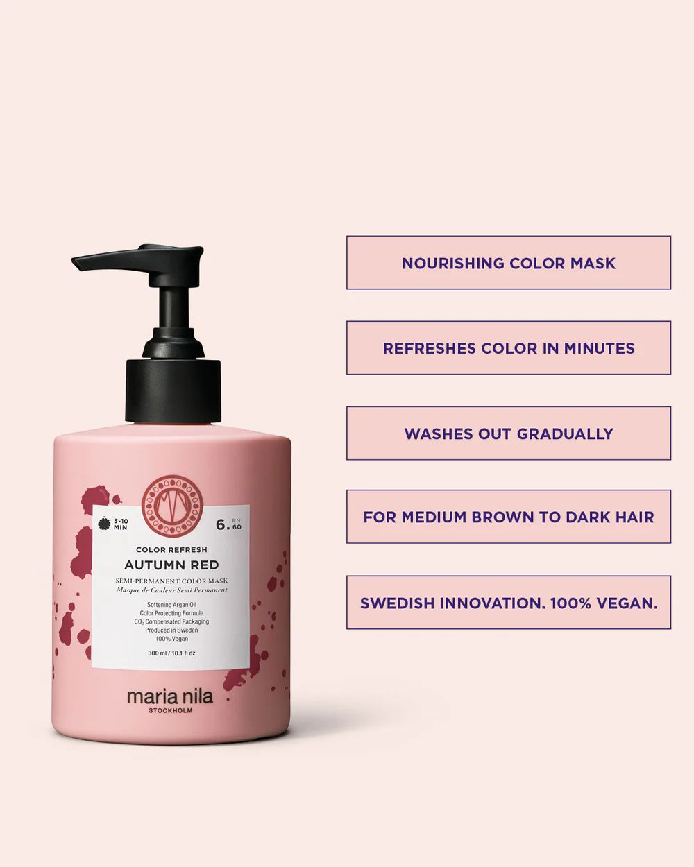 Maria Nila - Masque de Couleur Autumn Red 300ml – Image 3