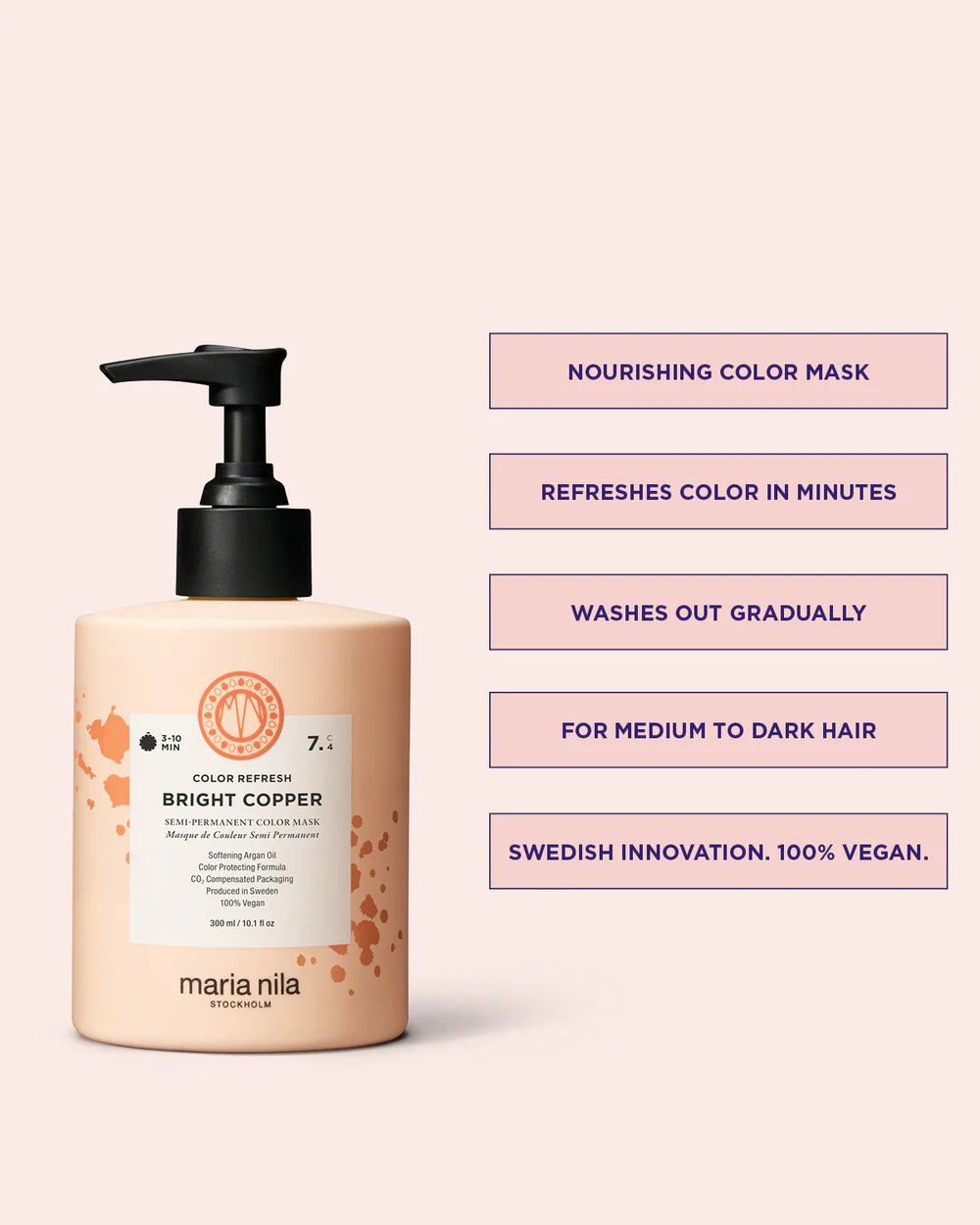 Maria Nila - Masque de Couleur Bright Copper 300ml – Image 4