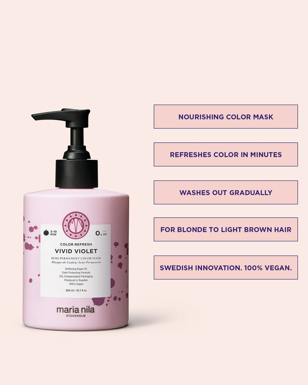 Maria Nila - Masque de Couleur Vivid Violet 300ml – Image 3