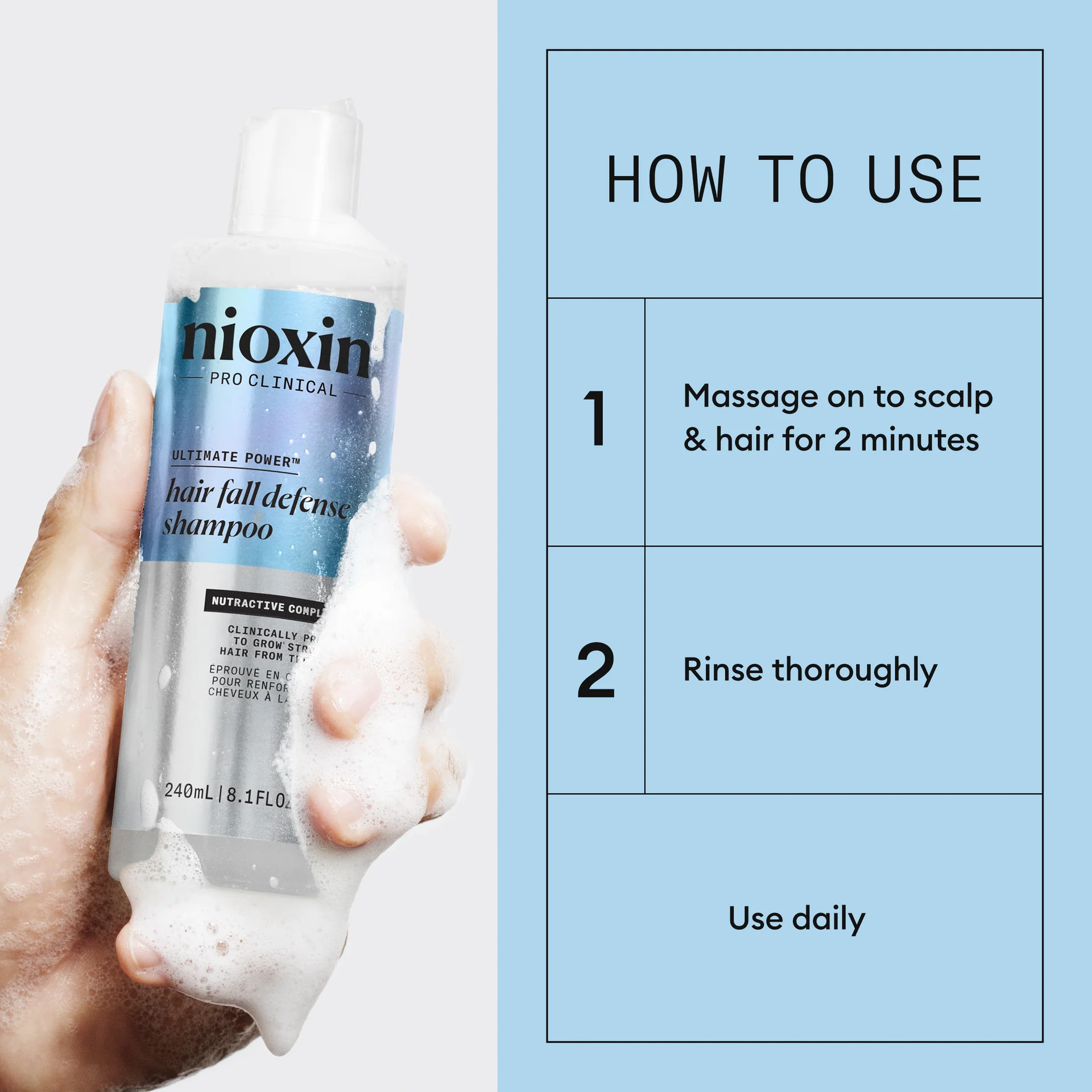 Nioxin - Shampoing Hair Fall Defense Ultimate Power 240ml – Image 6