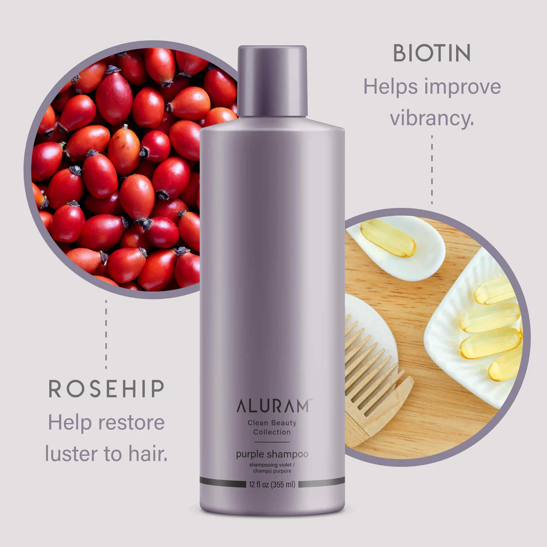Aluram - Shampoing Mauve 355ml – Image 4