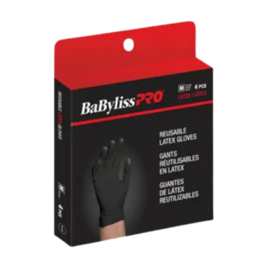Babyliss Pro - Gants de coloration réutilisables en latex 4 unités M
