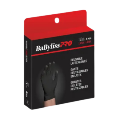 Babyliss Pro - Gants de coloration réutilisables en latex 4 unités L