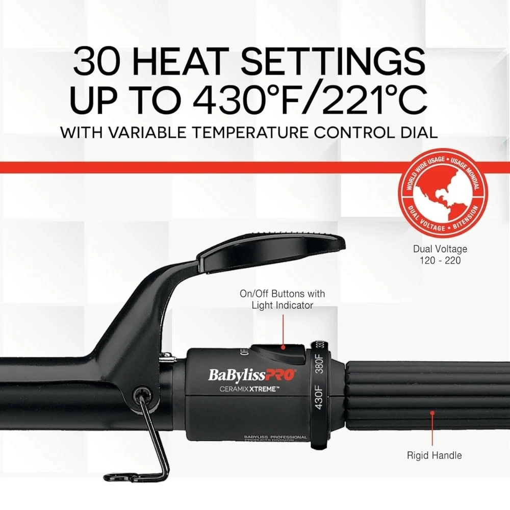 Babyliss Pro - Fer à friser Ceramix Xtreme avec pince 3/4 po – Image 3