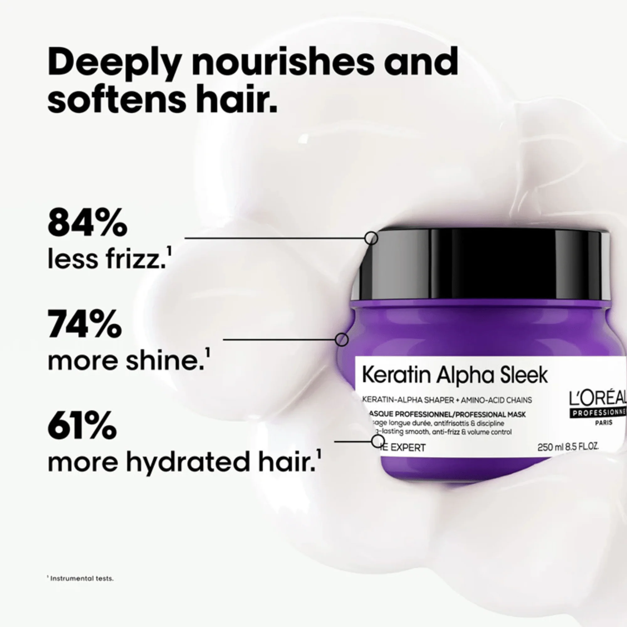 L’Oréal Professionnel – Masque Keratin Alpha Sleek 250ml – Image 4